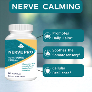 Complément alimentaire OEM Nerve Calming Formula 60 capsules, à base de racine de guimauve et de poudre de Corydalis, pour adultes - Product Image 4