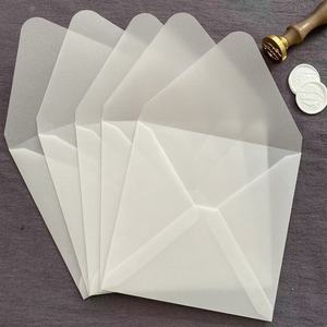 Enveloppes en vélin personnalisées avec impression en feuille d'or Cartes en vélin Conception libre pour les invitations <span class=keywords><strong>de</strong></span> <span class=keywords><strong>mariage</strong></span>. - Product Image 4