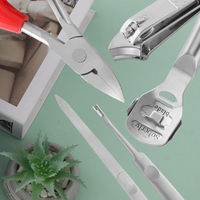 Kit de soins des pieds en acier inoxydable, outil de coupe des ongles, manucure professionnelle, pédicure, lime à pieds, ensemble multifonctionnel de nettoyage de la peau