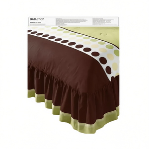 Ensemble de couette Marina, 2 pièces, à pois, volants, moderne, pour toutes les saisons, literie pour la maison - Product Image 1