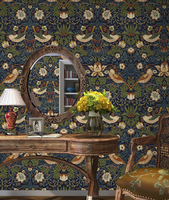 2023 Nouvelle Collection En Stock Décor D'intérieur Brique Jungle Floral 3D Tissu Vinyle PVC Papier Peint
