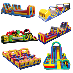 17ft trượt nước màu tím nóng bán cây cọ nhiệt đới thương mại PVC đá cẩm thạch trẻ em bên Trò chơi màu sắc chính Inflatable trượt nước - Product Image 6