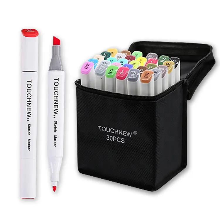 TOUCHNEW T7 Multi-color Dual-tip Marker Kit for Architects(White Barrel)