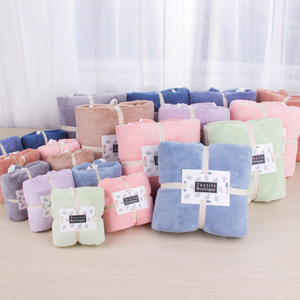 High Quality Wholesale Coral Fleece Bath Towel Set Gift Thick Quick-Dry Embroidery Soft Absorbent <b>Face</b> Towel - Product Image 5