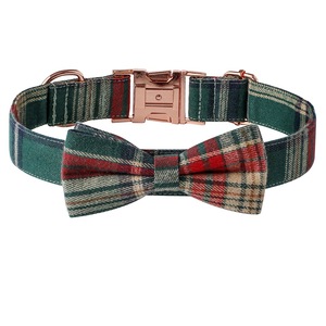 Tanpopo algodón verde rojo Navidad Plaid cola de golondrina mariposa <span class=keywords><strong>Collar</strong></span> ajustable hebilla de Metal perro mascotas <span class=keywords><strong>Collar</strong></span> personalizado Cosplay - Product Image 6