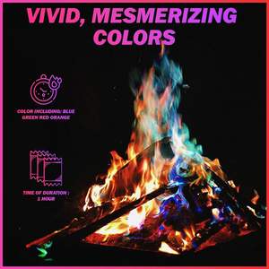 Fogo mágico colorido para acampamento, fogo e bombeiros de cor mista - Product Image 2