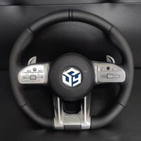 Volant en cuir perforé noir style carbone pour Mercedes Benz W213 C238 W463 W464 W222 C217 CLS C257 W205 C63 AMG