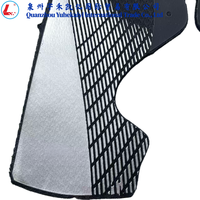Empeigne de chaussure en tricot jacquard imprimé rayures noires et argentées, logo personnalisé, respirante et confortable, pour baskets et chaussures de sport décontractées