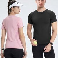 Camiseta Deportiva de Secado Rápido para Hombre y Mujer, Transpirable, de Manga Corta, para Correr, Entrenamiento, Absorbe la Humedad, Ropa Deportiva Activa