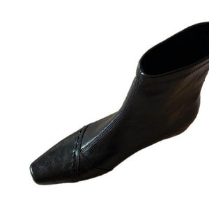 Versión en Piel de Vaca~ Botas de Mujer con Punta Cuadrada, de Cuero Genuino, Minimalistas, Delgadas, Elegantes al Estilo Francés, con Cremallera Trasera, Tejidas, con Plataforma Oculta - Product Image 5
