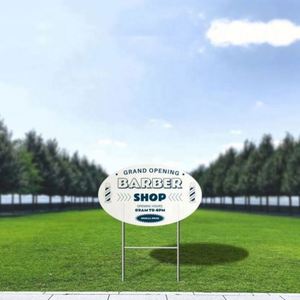 Letreros de Jardín de Plástico PP Corrugado Ovalados para Exteriores, Personalizados con Logotipo de Fábrica, Económicos y de Buena Calidad - Product Image 3