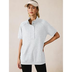 Camiseta Polo de Manga Corta para Mujer FOXA, Talla Grande, Ligera, de Algodón Transpirable, Informal, para Verano, Corte Regular - Product Image 5