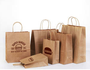 ถุงกระดาษคราฟท์แบบมีหูหิ้ว พิมพ์โลโก้เฉพาะของคุณ มีตัวอย่างให้ฟรี - Product Image 2