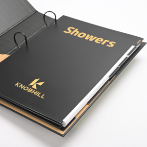 Custom Executive Binder <strong>Portfolio</strong> A4 Cardboard Ring <strong>Folder</strong> with Pocket Pen Holder for Business Meeting OEM ODM - Product Image 6