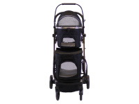 Poussette pour animaux de compagnie moderne, nouvelle, élégante, à double couche, respirante, confortable et durable, à quatre roues, pour chien, pour chat