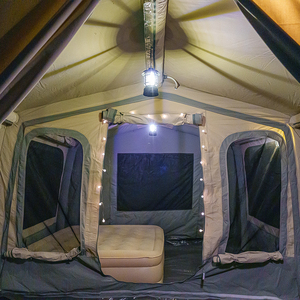 Tente gonflable de jardin avec mélange de coton TC, structure en TPU, fond en PVC, imperméable, résistante au vent, installation facile, taille familiale - Product Image 6