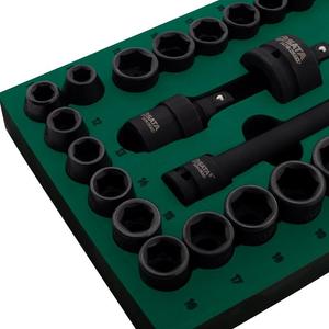 USA APEX <span class=keywords><strong>36PC</strong></span>. 3/8 "X1/2" Dr. Impact Socket Set nhà máy hội thảo công cụ làm bằng vật liệu EVA - Product Image 6