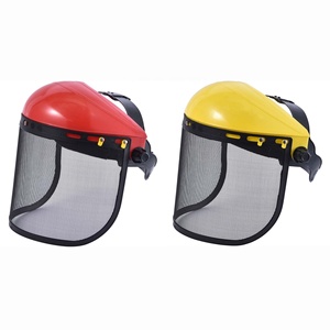 Protección para cabeza de construcción Industrial PP de alta calidad Escudo facial montado en la cabeza con visera de malla metálica negra - Product Image 5