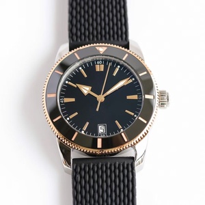 Reloj Mecánico de Acero Inoxidable con Correa de Cuero de 20 mm de Ancho, Diseño de Buceo Simple y Moderno Unisex - Product Image 1