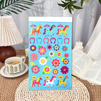 Lot de 316 autocollants poney et cerf, tapis d'autocollants DIY pour défilés de mode pour enfants, décoration de fête et fournitures d'artisanat éducatif