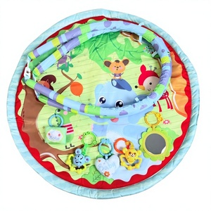 Tapete de Actividades Vibrante para Bebés con Diseño de Elefante, 5 en 1, Acolchado, con <span class=keywords><strong>Arcos</strong></span> de Descubrimiento Suaves y Juego de Juguetes Colgantes de Animales - Product Image 5
