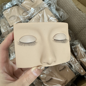 Silicone Eyelash <b>Training</b> Mannequin <b>Head</b> False Lash Grafting Practice Model - Product Image 1
