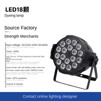 Projecteur de scène LED 4-en-1 à quatre faisceaux de 18 pouces avec corps en aluminium RVBW pleine couleur, mode de contrôle DMX512, type PAR