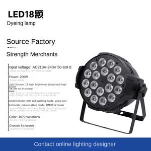 Đèn sân khấu <span class=keywords><strong>LED</strong></span> bốn mắt 18 bóng 4in1 với thân nhôm nhuộm màu RGBW đầy đủ, chế độ điều khiển <span class=keywords><strong>DMX512</strong></span>, đèn <span class=keywords><strong>Par</strong></span> - Product Image 4