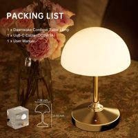 Lampe de table rechargeable sans fil USB Veilleuse de bureau tactile minimaliste Éclairage mobile portable pour chambre à coucher Chevet flexible