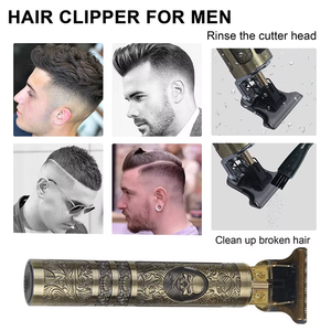 Máquina <span class=keywords><strong>de</strong></span> <span class=keywords><strong>Afeitar</strong></span> Eléctrica 0MM, Recortadora <span class=keywords><strong>de</strong></span> <span class=keywords><strong>Barba</strong></span> en Forma <span class=keywords><strong>de</strong></span> T, <span class=keywords><strong>de</strong></span> Aleación <span class=keywords><strong>de</strong></span> Zinc, USB, para <span class=keywords><strong>Barba</strong></span> <span class=keywords><strong>y</strong></span> Cabello, Cortadora <span class=keywords><strong>de</strong></span> Cabello T9 para Cabeza Rapada - Product Image 5