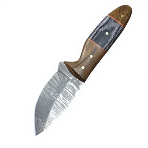 Couteau de chasse et de survie à lame fixe mini, en acier Damas artisanal, pointe tombante, manche en bois, qualité industrielle, pour revendeurs OEM 58/60 - Product Image 2
