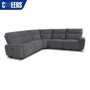 MANWAH CHEERS Modular Reclining Sectional Couch Furniture Set Living Room Sofas Modern Living Room Set Corner Recliner Sofa