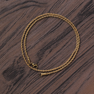 2Mm Stainless Steel <b>Chain</b> Necklace, Button <b>Rope</b> <b>Chain</b> Hip Hop Jewelry With <b>Chain</b> 2mm With <b>Chain</b> Tanjing Fashion Lijing Necklace - Product Image 4