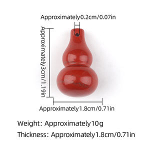 Pendentif en pierre d'aventurine <span class=keywords><strong>verte</strong></span> en forme de <span class=keywords><strong>calebasse</strong></span> de 30mm avec trou artisanat en pierre de cristal de guérison utilisé pour <span class=keywords><strong>la</strong></span> fabrication de colliers comme cadeau - Product Image 2