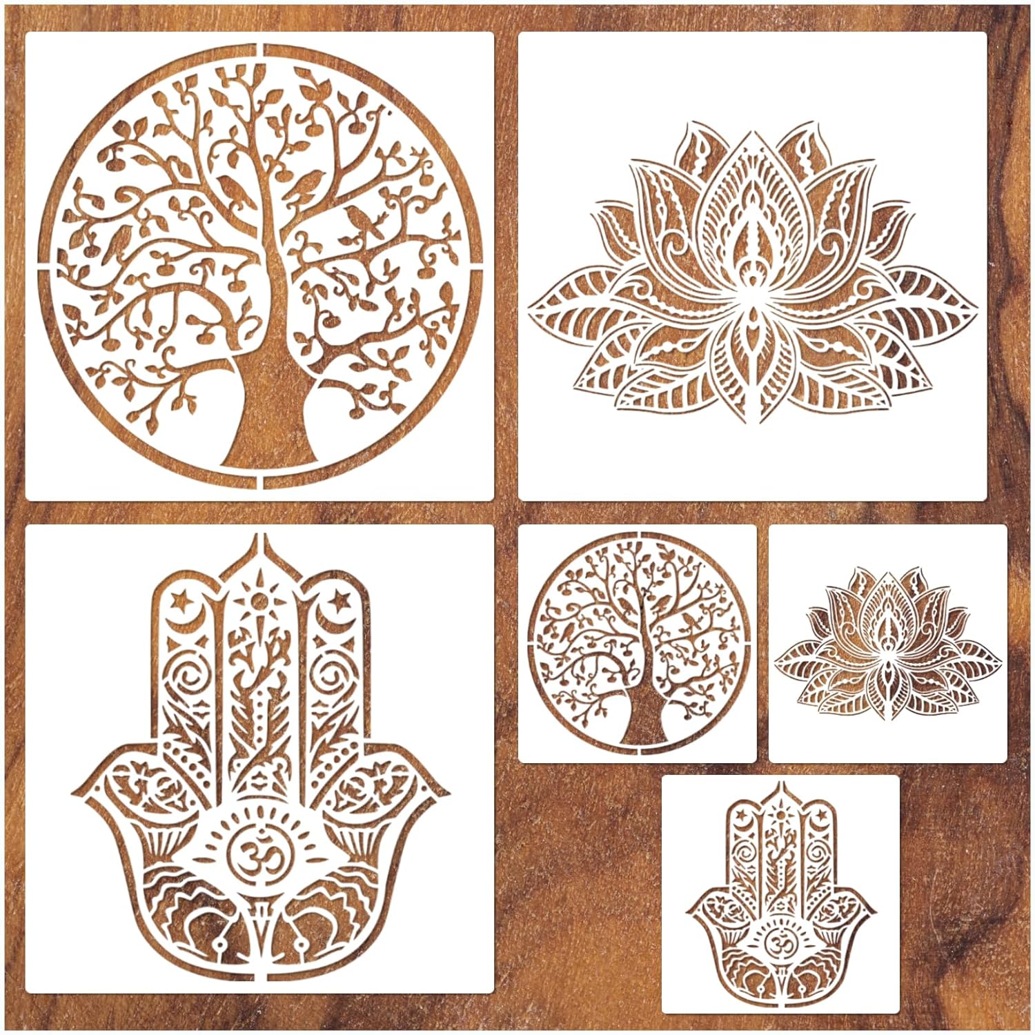 Stencil foglie n. 5 - Stencil foglie riutilizzabili per la decorazione