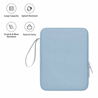 Sarung Laptop Kulit PU Kustom, Tas Pembawa Tablet Tahan Air, Tas Pelindung dengan Tali Pergelangan Tangan untuk iPad