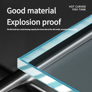 透明ガラスコーナー小型水族館魚タンクAcuarios水族館超透明ガラス水槽 - Product Image 5