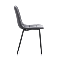 Chaises de salle à manger au design moderne et confortable, avec assise en velours et pieds en métal, pour la maison, le bureau et les appartements