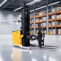 Chariot élévateur à double portée de 2 tonnes et 2,5 tonnes, 2000 kg, 2500 kg, électrique, pantographe, levage 8m 10m, pour stockage en rayonnage haute densité, CE
