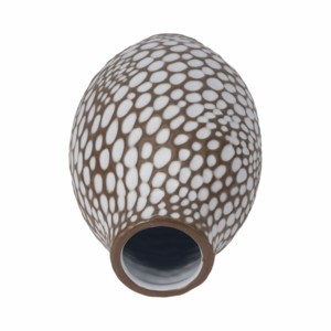 Vaso in ceramica moderno con motivo a pois per l'arredamento del soggiorno, vaso chic per fiori - Product Image 5