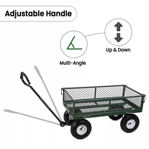 <span class=keywords><strong>Chariot</strong></span> de jardin à <span class=keywords><strong>4</strong></span> <span class=keywords><strong>roues</strong></span> de haute qualité, brouette à main de 500 kg, <span class=keywords><strong>chariot</strong></span> en acier - Product Image 6