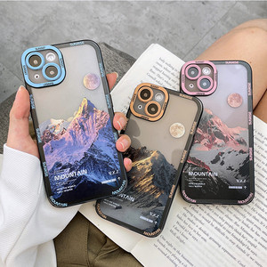 Custodia Trasparente Estetica con Montagne Innevate per <span class=keywords><strong>iPhone</strong></span> 16 Pro Max XR <span class=keywords><strong>XS</strong></span>, <span class=keywords><strong>Cover</strong></span> di Lusso in <span class=keywords><strong>Silicone</strong></span> Morbido Antiurto per S25Ultra - Product Image 2