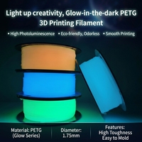 Filament PETG Luminescent dans le Noir, Luminescence Longue Durée, Faible Odeur, Sûr et Écologique pour Imprimante FDM