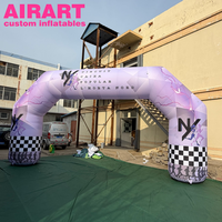 Arche gonflable pour événements de course automobile en plein air, arche gonflable de départ/arrivée à 2 pieds, arche gonflable avec impression de logo personnalisée