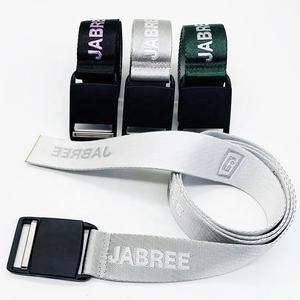 Cinturón de Golf con logotipo de Jacquard personalizado de fábrica para hombres y mujeres, correas de poliéster de nailon Unisex, cinturón tejido trenzado, cinturones con hebilla magnética - Product Image 1