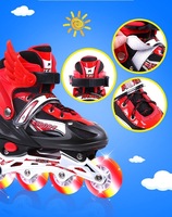 Ensemble de patins à roulettes 7-en-1 pour enfants, licorne lumineuse, avec roues en EVA, réglables, avec roulements, pour tout-petits, avec casque de protection, pour l'extérieur