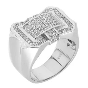 Groothandel Custom Mode Custom Sieraden Set Edelsteen Stenen Turkse Mannen Ringen 925 Sterling Zilveren Ring Voor Mannen