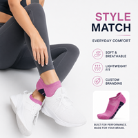 Chaussettes de sport basses en maille respirantes avec soutien de la voûte plantaire, personnalisables avec logo, faible MOQ, pour la course, la gym, l'entraînement, le tennis, décontractées, pour hommes et femmes