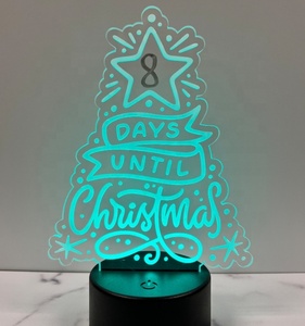 Novità in acrilico LED segno <span class=keywords><strong>giorni</strong></span> fino al conto alla rovescia di <span class=keywords><strong>natale</strong></span> buon <span class=keywords><strong>natale</strong></span> ornamento conto alla rovescia Babbo <span class=keywords><strong>Natale</strong></span> luce acrilica - Product Image 1