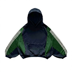 Sweat à capuche doublé en molleton de coton de haute qualité pour homme, style streetwear, avec épaules tombantes personnalisées, coupe classique pour l'hiver - Product Image 1